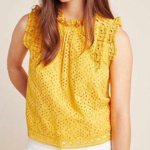 Maeve Tops - *FIRM PRICE* Maeve by Anthropologie Tilly Eyelet Blouse